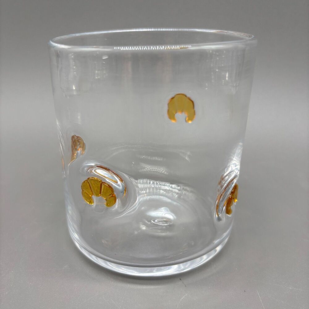 Croissant Rocks Glass Tumbler Anthropologie Style Dupe Amber French Kitchen